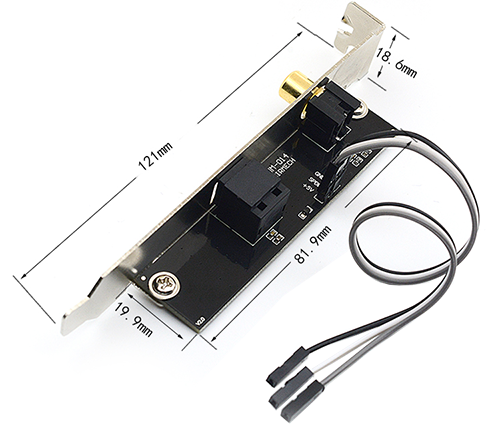 【人気急上昇】 S PDIF Audio Optical and RCA Out Back Plate Cable Bracket SPDIF出力ブラケット